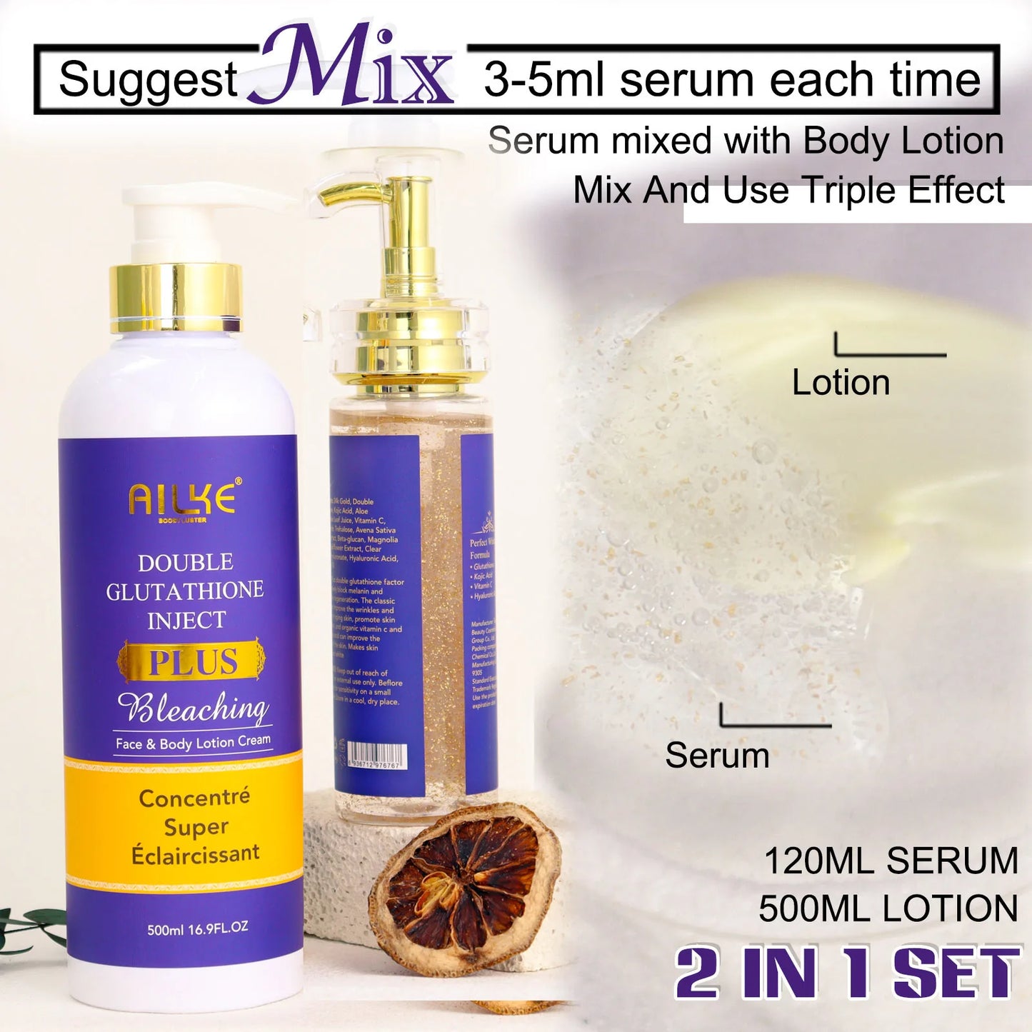 24K Whitening Serum Double Glutathione Serum