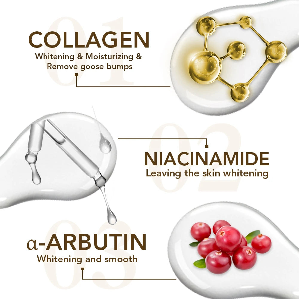 Whitening and moisturizing body lotions