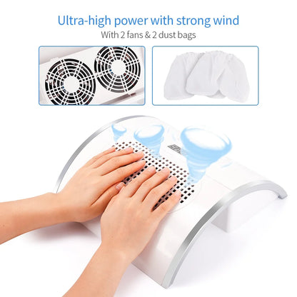 2-IN-1 Nail Dust Collector And Nail Drying Lamp