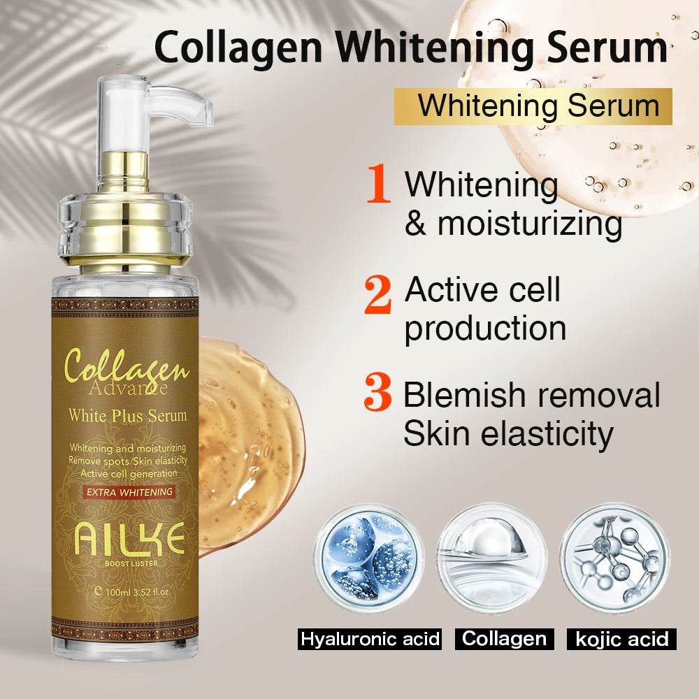 Natural Collagen Whitening Serum (100ml) + Carrot Oil Collagen Lotion (500ml)