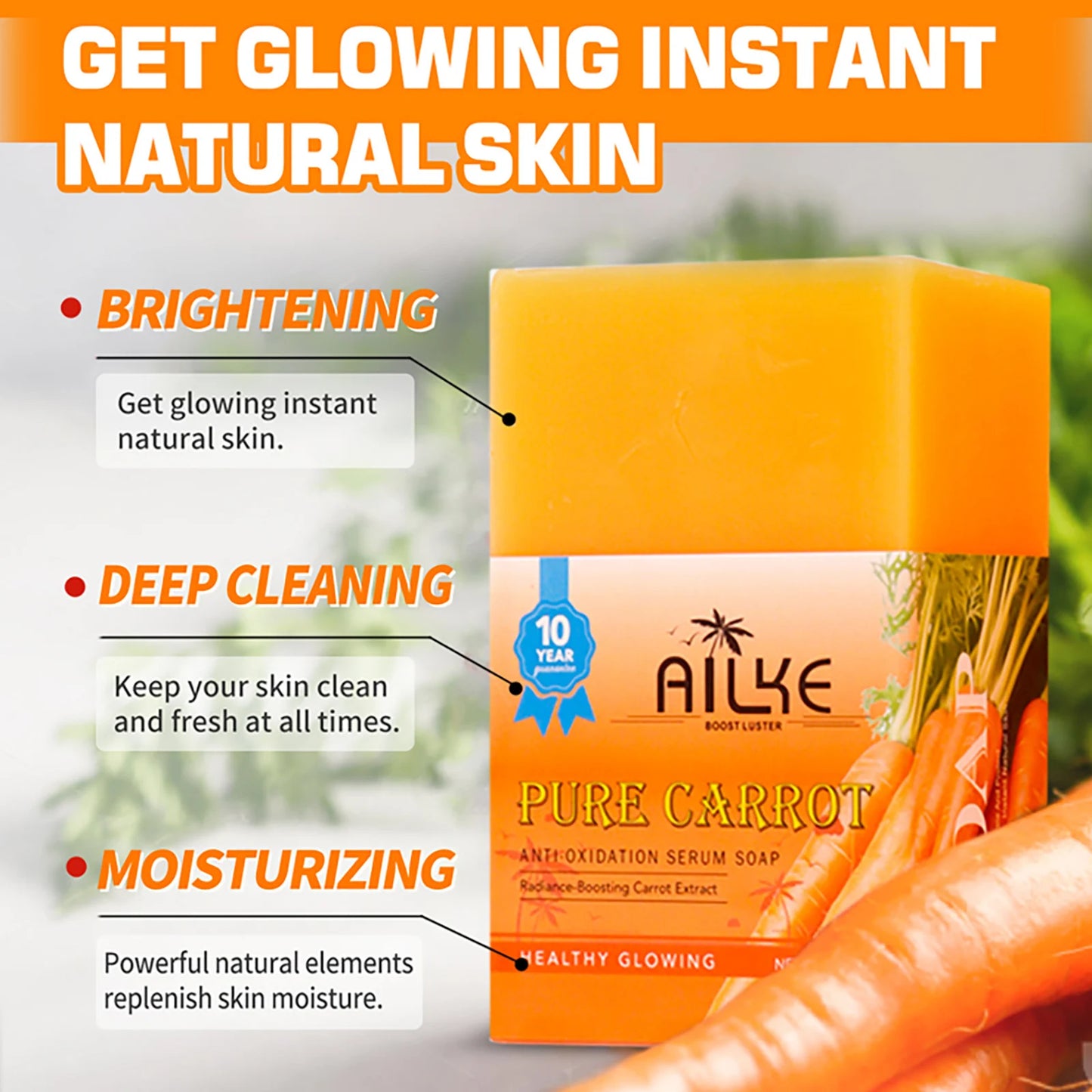 Pure Natural Carrot Anti-Oxidation Soap