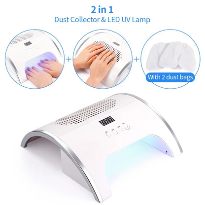 2-IN-1 Nail Dust Collector And Nail Drying Lamp