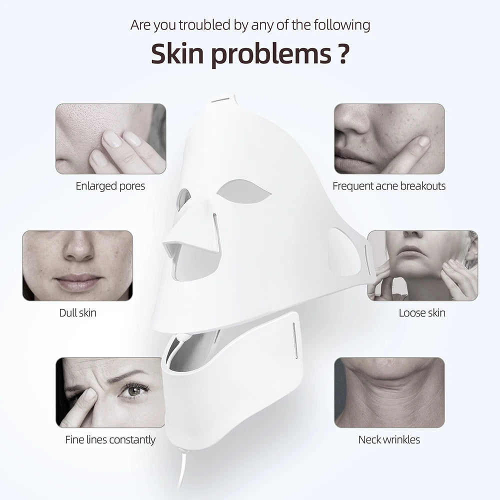 Face Neck Silicone LED Mask