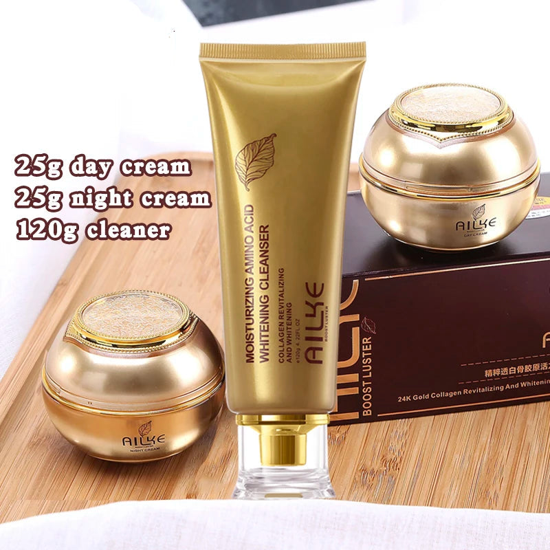 24K Gold Collagen Revitalizing & Whitening Face Care Set